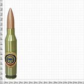 Зажигалка патрон с символикой 7 гв ВДД России газовая 140 мм золотистая (4403265) - ВОЕНТОРГ ТЫЛОВИК