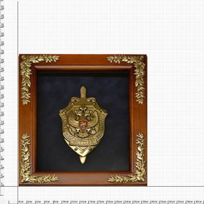 Ключница настенная Эмблема ФСБ России деревянная 290х340х90 (4311057) - HAKKI.RU