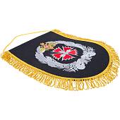 Вымпел с символикой ГРУ ГШ ВС РФ вышитый большой 25х32 черный (4504082) - ВОЕНТОРГ ТЫЛОВИК
