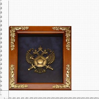 Ключница настенная Эмблема Служба внешней разведки РФ деревянная 290х340х90 (4311054) - HAKKI.RU