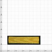 Планка ( знак ) за ранение тяжелое на оливковом фоне пришивная желтая (2405011) - ВОЕНТОРГ ТЫЛОВИК