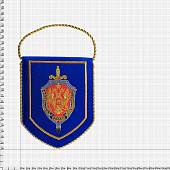 Вымпел с символикой ФСБ России малый вышитый 13х16 синий (4502036) - ВОЕНТОРГ ТЫЛОВИК