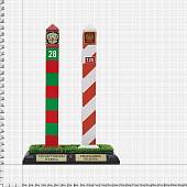 Столб пограничный сувенирный Россия-Польша 28/125 настольный 15х9х22 см (4803024) - ВОЕНТОРГ ТЫЛОВИК
