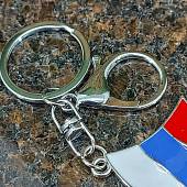 Брелок для ключей Флаг РОССИИ серебристый (4402550) - ВОЕНТОРГ ТЫЛОВИК