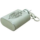 Фляга подарочная с символикой ФСБ России 1 OZ-30 мл серебристая (4608092) - ВОЕНТОРГ ТЫЛОВИК