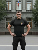 Футболка с символикой Академия ФСБ ( Федеральная служба безопасности ) России вышитая черная (1208282) - ВОЕНТОРГ ТЫЛОВИК