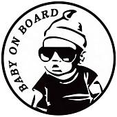 Наклейка на авто виниловая BABY ON BOARD D-9,5 (12018308) - ВОЕНТОРГ ТЫЛОВИК