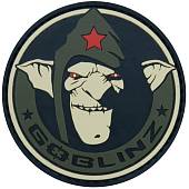 Нашивка ( шеврон патч patch ) тактическая GOBLINZ ( ГОБЛИН ) 3D PVC ( пластизоль ) на липучке D-8 оливковая (2504248) - ВОЕНТОРГ ТЫЛОВИК