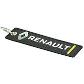 Брелок автомобильный марка RENAULT ( РЕНО ) вышитый полоса ( лента ) 13х3 черный (4402458) - ВОЕНТОРГ ТЫЛОВИК