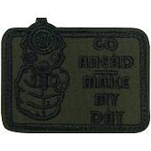 Нашивка ( шеврон патч patch ) тактическая Go ahead make my day вышитая на липучке 7,5х6 оливковая черный кант (2509553) - ВОЕНТОРГ ТЫЛОВИК