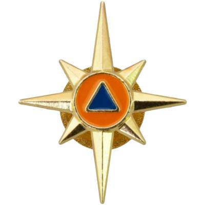 Эмблема ( знак ) петличная ( петлица ) МЧС России на закрутке (2102190) - HAKKI.RU