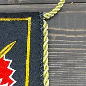 Вымпел малый с вышивкой ГРУ ГШ ВС РФ 13х16 черный (4502059) - ВОЕНТОРГ ТЫЛОВИК