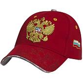 Бейсболка с символикой Герб ( орел ) России / RUSSIA вышитая красная (1401016) - ВОЕНТОРГ ТЫЛОВИК