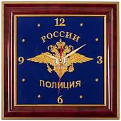 Часы настенные Полиция России вышитые на бархате 23х23 (4102027) - ВОЕНТОРГ ТЫЛОВИК
