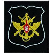 Нашивка ( шеврон ) на рукав Должностное лицо МО Приказ №300 8,5х10 вышитая белый кант черная (2503251) - ВОЕНТОРГ ТЫЛОВИК
