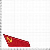 Нашивка ( шеврон ) на берет Морской пехоты ( уголок ) 9х4 вышитая с якорем красная (2506999) - ВОЕНТОРГ ТЫЛОВИК