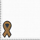 Нашивка ( шеврон патч patch ) тактическая Георгиевская лента вышитая на липуче 7х3,5 черная (2509100) - ВОЕНТОРГ ТЫЛОВИК
