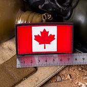 Нашивка ( шеврон патч patch ) тактическая флаг CANADA КАНАДА 3D PVC ( пластизоль ) на липучке 8x4,5 черный кант (2504752) - ВОЕНТОРГ ТЫЛОВИК