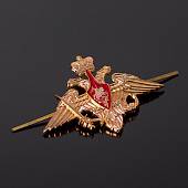 Эмблема на тулью фуражки МО РФ ( ВС РФ - Вооруженные силы ) золотистая (2105102) - ВОЕНТОРГ ТЫЛОВИК