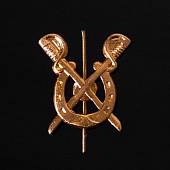 Эмблема ( знак ) петличная ( петлица ) Кавалерия РККА золотистая (2102139) - ВОЕНТОРГ ТЫЛОВИК