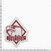 Нашивка ( шеврон патч patch ) тактическая  DER ADLER ( eagle ) ( орел ) 3D PVC ( пластизоль ) на липучке 9х7,5 белая (2504169) - ВОЕНТОРГ ТЫЛОВИК