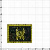 Эмблема ( нашивка знак ) петличная ( петлица ) Автомобильные войска жаккардовая на липучке цифра зеленая (2505021) - ВОЕНТОРГ ТЫЛОВИК