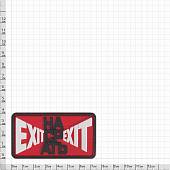 Нашивка ( шеврон патч patch ) тактическая EХIT НАСРАТЬ EXIT 3D PVC ( пластизоль ) на липучке 7,5х4 красная (2504234) - ВОЕНТОРГ ТЫЛОВИК