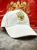 Бейсболка с символикой Герб ( орел ) России вышитая белая (1401033) - ВОЕНТОРГ ТЫЛОВИК