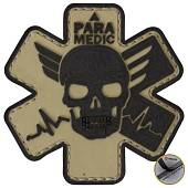 Нашивка ( шеврон патч patch ) тактическая PARAMEDIC 3D PVC ( пластизоль ) на липучке 7,5х7,5 песочная (2504261) - ВОЕНТОРГ ТЫЛОВИК