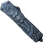 Нож складной MICROTECH автоматический выкидной Scrab 0885 D/E / Волк с чехлом черный (3913063) - ВОЕНТОРГ ТЫЛОВИК