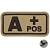 Нашивка ( шеврон патч patch ) тактическая  Группа крови А ( II ) Rh+ 3D PVC ( пластизоль ) на липучке 5х2,5 песочная (2504087) - HAKKI