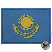 Нашивка ( шеврон патч patch ) тактическая флаг KAZAKHSTAN КАЗАХСТАН 3D PVC ( пластизоль ) на липучке 7х5 голубая (2504136) - ВОЕНТОРГ ТЫЛОВИК
