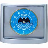 Часы настольные с символикой Военная разведка ВС РФ SC-855 пластик серебристые (4103009) - ВОЕНТОРГ ТЫЛОВИК