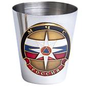 Набор подарочный с символикой МЧС России / Герб ( орел ) РФ ( фляга 9 OZ-270 мл + стопки 2х30 мл + стопка складная 1х150 мл + лейка ) (4801165) - ВОЕНТОРГ ТЫЛОВИК