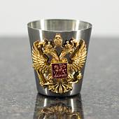 Набор подарочный с символикой Герб ( орел ) России ( фляга 9 OZ-270 мл + стопки 2х30 мл + стопка складная 1х150 мл + лейка ) (4801145) - ВОЕНТОРГ ТЫЛОВИК