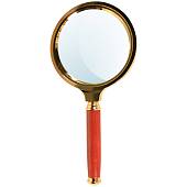 Лупа ( стекло увеличительное ) Magnifier с деревянной ручкой 80 мм золотистая (4310004) - ВОЕНТОРГ ТЫЛОВИК