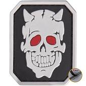 Нашивка ( шеврон патч patch ) тактическая Череп 3D PVC ( пластизоль ) на липучке 5х4 черная (2504230) - ВОЕНТОРГ ТЫЛОВИК