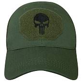 Бейсболка TAC тактическая Skull с липучками ( velcro лента контактная ) застежка липучка рип-стоп оливковая (1401118) - ВОЕНТОРГ ТЫЛОВИК