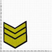 Знак - годичка ( нашивка шеврон ) нарукавный за выслугу лет ( по годам службы ) 7 лет вышитый на липучке (2508007) - ВОЕНТОРГ ТЫЛОВИК