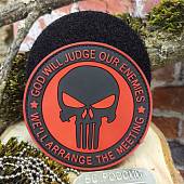 Нашивка ( шеврон патч patch ) тактическая GOD WILL JUDGE OUR ENEMIES 3D PVC  ( пластизоль ) на липучке D-8 черная (2504345) - ВОЕНТОРГ ТЫЛОВИК