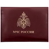 Обложка ( портмоне ) для автодокументов МЧС России бордовая (4201052) - ВОЕНТОРГ ТЫЛОВИК