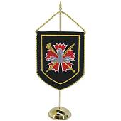 Вымпел малый с вышивкой ГРУ ГШ ВС РФ 13х16 черный (4502059) - ВОЕНТОРГ ТЫЛОВИК