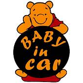 Наклейка на авто виниловая светоотражающая BABY in CAR / Ребенок в машине 13х9 (12018317) - ВОЕНТОРГ ТЫЛОВИК