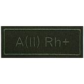 Нашивка ( шеврон ) на грудь Группа крови полевая А (II) Rh+ 10.5х4 вышитая оливковая (2501951) - ВОЕНТОРГ ТЫЛОВИК