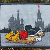 Нашивка ( шеврон патч patch ) тактическая МИККИ МАУС вышитая на липучке 9х7 (2509843) - ВОЕНТОРГ ТЫЛОВИК