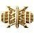 Эмблема ( знак ) петличная ( петлица ) РТВ ВВС России золотистая (2102122) - HAKKI