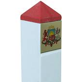Столб пограничный сувенирный Латвия 161/1 настольный 9х9х22 см (4803037) - ВОЕНТОРГ ТЫЛОВИК