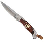 Нож складной Columbia USA Saber в чехле коричневый (3914045)  - ВОЕНТОРГ ТЫЛОВИК