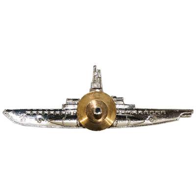 Знак нагрудный Командир Подводной лодки серебристый закрутка (2301977) - HAKKI.RU