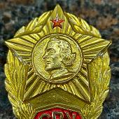 Знак нагрудный СВУ ( Суворовское военное училище ) закрутка золотистый (2301077) - ВОЕНТОРГ ТЫЛОВИК